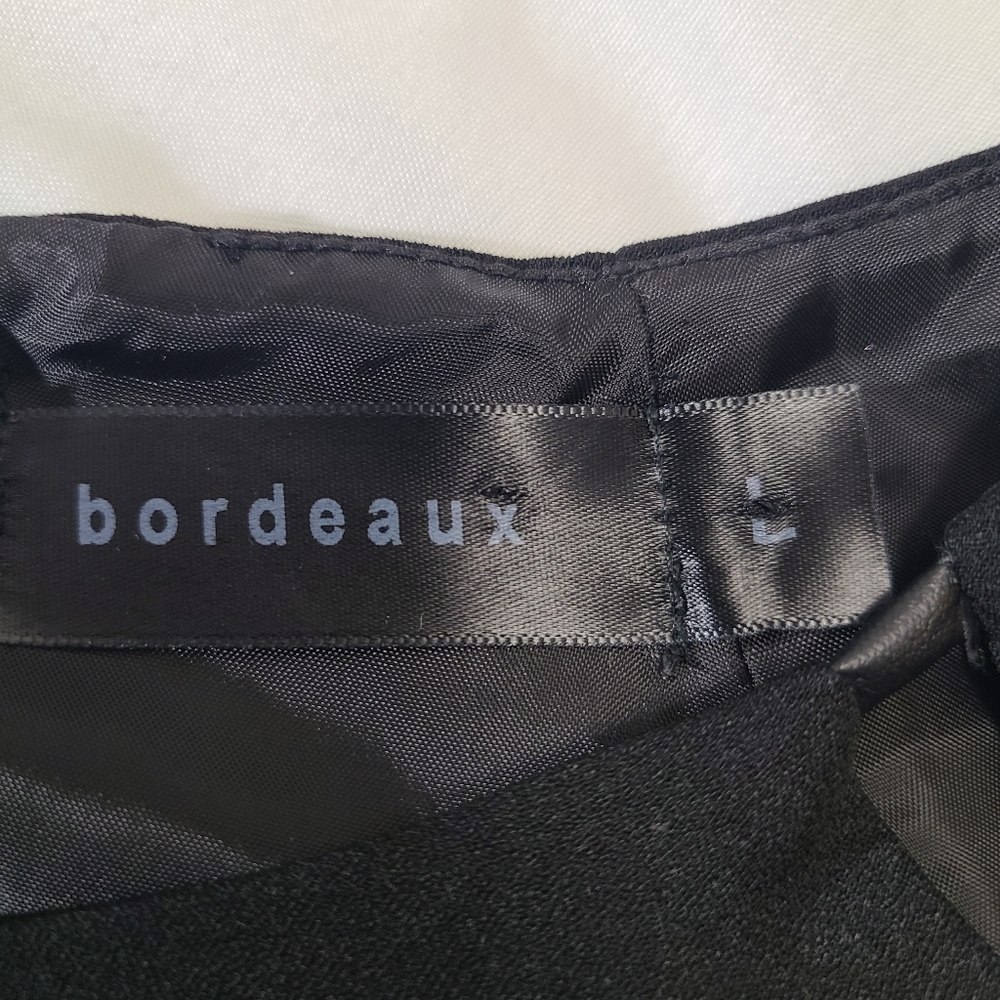 Bordeaux Short Sleeve Little Black Dress Size Large - Picture 8 of 10